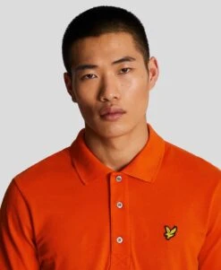 Lyle & Scott Men's Plain Polo Shirt Tangerine Tango -Casa Moda Store lyle scott mens plain polo shirt tangerine tango northern ireland belfast lisburn 186
