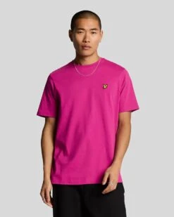 Lyle & Scott Mens Plain T-Shirt Fuchsia -Casa Moda Store lyle scott mens plain t shirt fuchsia northern ireland belfast lisburn 433