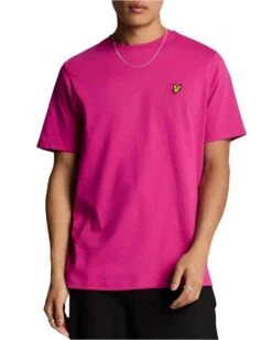 Lyle & Scott Mens Plain T-Shirt Fuchsia