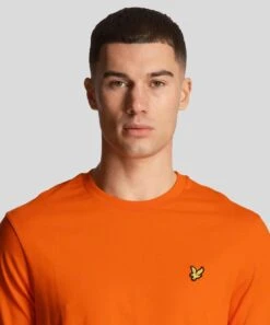 Lyle & Scott Men's Plain T-Shirt Tangerine Tango -Casa Moda Store lyle scott mens plain t shirt tangerine tango northern ireland belfast lisburn 209