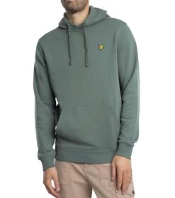 Lyle & Scott Mens Pullover Hoodie Green Mercurial