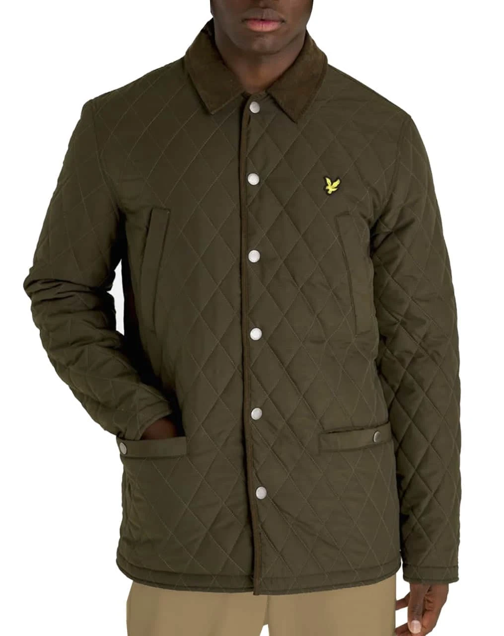 Lyle & Scott Mens Quilted Jacket JK1990V Olive 3 Lyle & Scott Mens Quilted Jacket JK1990V Olive