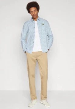 Lyle & Scott Mens Shepherd Gingham Check Shirt Slate Blue/White -Casa Moda Store lyle scott mens shepherd gingham check shirt slate blue white northern ireland belfast 185