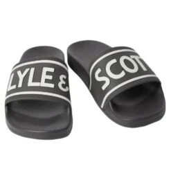 Lyle & Scott Mens Sliders Gunmetal -Casa Moda Store lyle scott mens sliders gunmetal northern ireland belfast lisburn 126