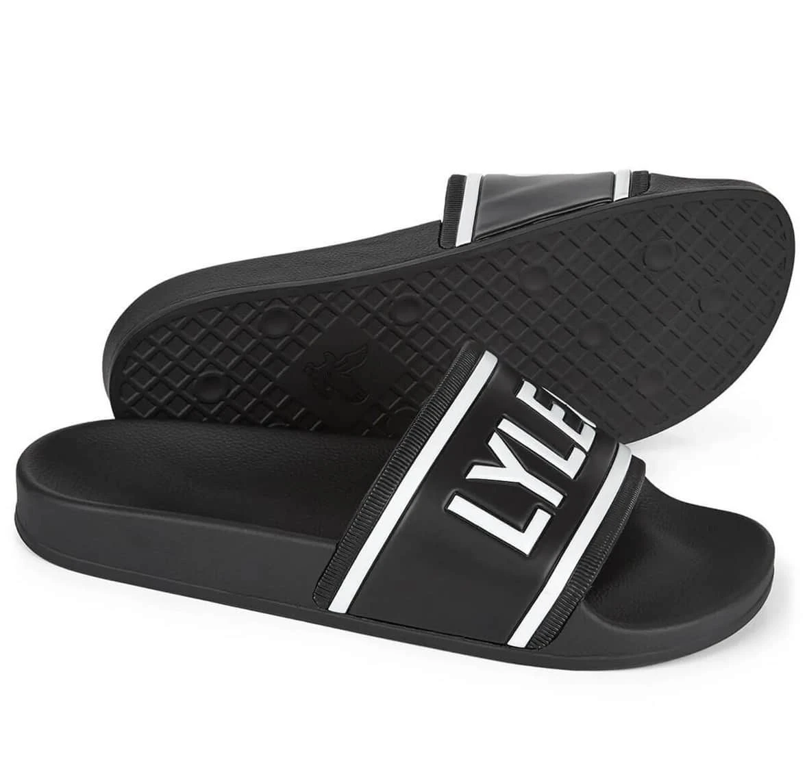 Lyle & Scott Mens Sliders Jet Black 8 Lyle & Scott Mens Sliders Jet Black - Image 6