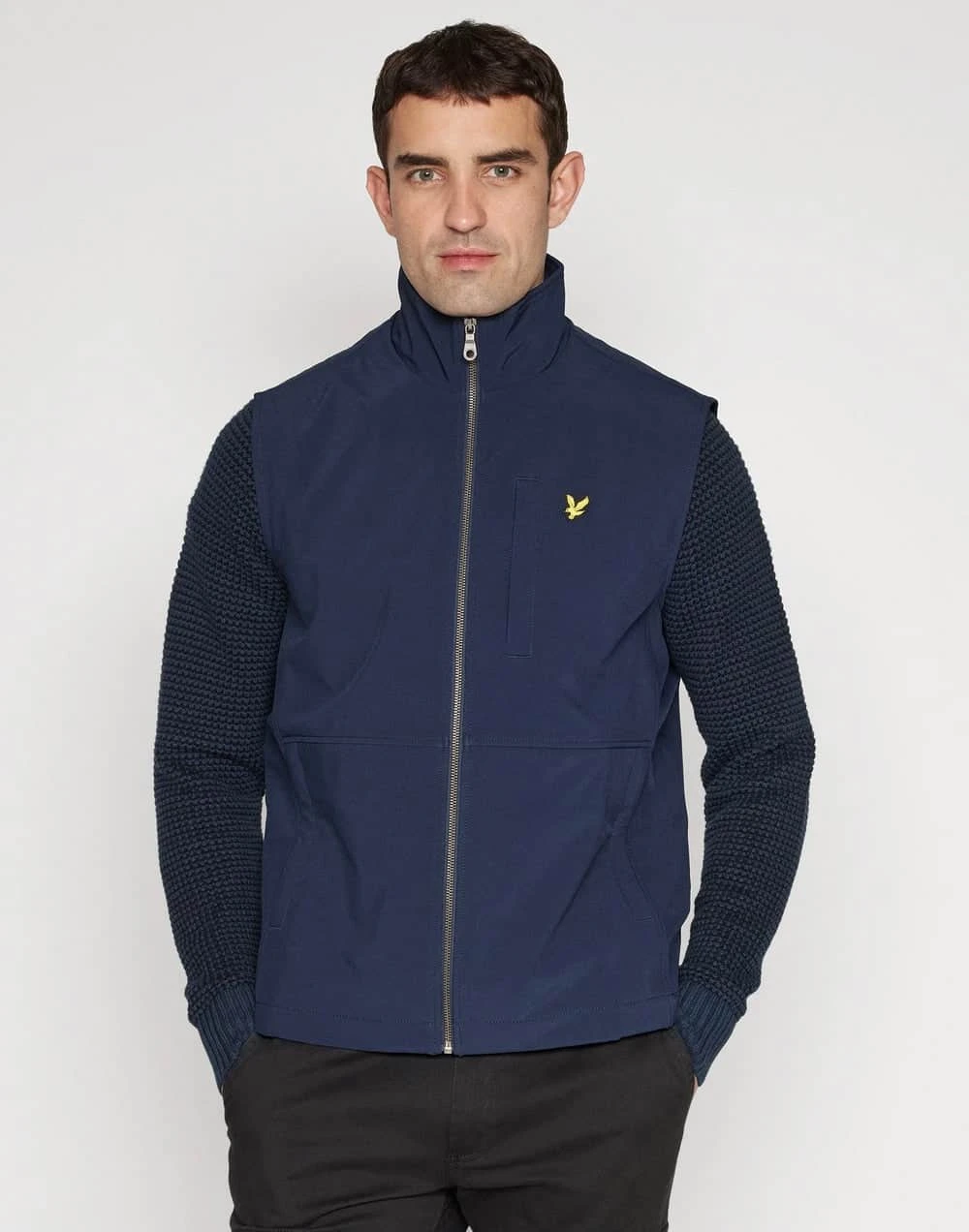 Lyle & Scott Mens Softshell Gilet Dark Navy 4 Lyle & Scott Mens Softshell Gilet Dark Navy - Image 2