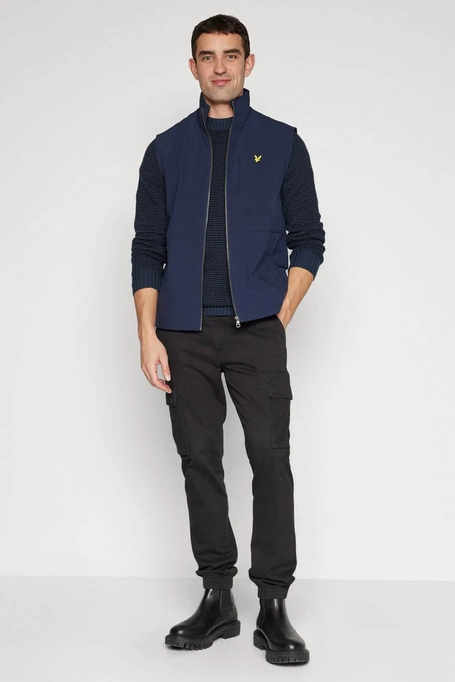 Lyle & Scott Mens Softshell Gilet Dark Navy 5 Lyle & Scott Mens Softshell Gilet Dark Navy - Image 3