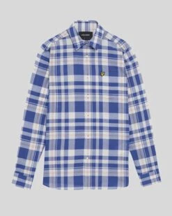 Lyle & Scott Mens Spring Tartan Shirt Now Blue -Casa Moda Store lyle scott mens spring tartan shirt now blue northern ireland belfast lisburn 251