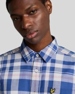 Lyle & Scott Mens Spring Tartan Shirt Now Blue -Casa Moda Store lyle scott mens spring tartan shirt now blue northern ireland belfast lisburn 676