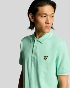Lyle & Scott Mens Tipped Polo Shirt Aquamarine/White 12 Lyle & Scott Mens Tipped Polo Shirt Aquamarine/White -Casa Moda Store lyle scott mens tipped polo shirt aquamarine white northern ireland belfast lisburn 339