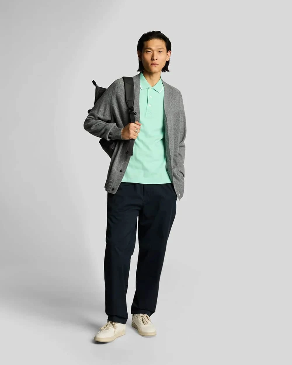 Lyle & Scott Mens Tipped Polo Shirt Aquamarine/White 5 Lyle & Scott Mens Tipped Polo Shirt Aquamarine/White - Image 3