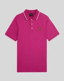 Lyle & Scott Mens Tipped Polo Shirt Fuchsia/White -Casa Moda Store lyle scott mens tipped polo shirt fuchsia white northern ireland belfast lisburn 201