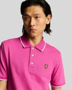 Lyle & Scott Mens Tipped Polo Shirt Fuchsia/White -Casa Moda Store lyle scott mens tipped polo shirt fuchsia white northern ireland belfast lisburn 606