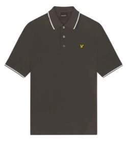 Lyle & Scott Men's Tipped Polo Shirt Gunmetal/White -Casa Moda Store lyle scott mens tipped polo shirt gunmetal white northern ireland belfast lisburn 447