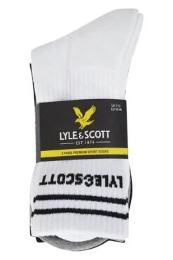 Lyle & Scott Mens Walter 3 Pack Sports Socks White/Grey/Black 7-11UK -Casa Moda Store lyle scott mens walter 3 pack sports socks white grey black 7 11uk northern ireland 185