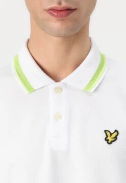 Lyle & Scott Multi Tipped Polo Shirt White/Vibrant Kiwi/Key Lime -Casa Moda Store lyle scott multi tipped polo shirt white vibrant kiwi key lime northern ireland belfast 173