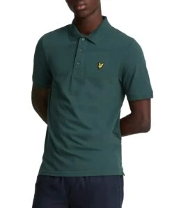 Lyle & Scott Plain Polo Shirt Argyle Teal