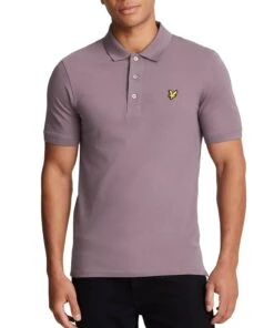 Lyle & Scott Plain Polo Shirt Highland Mauve