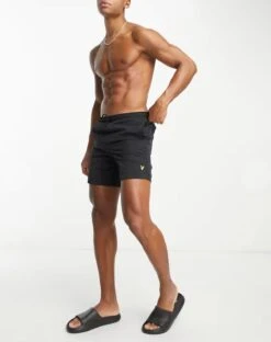 Lyle & Scott Plain Swim Shorts Jet Black -Casa Moda Store lyle scott plain swim shorts jet black northern ireland belfast lisburn 154