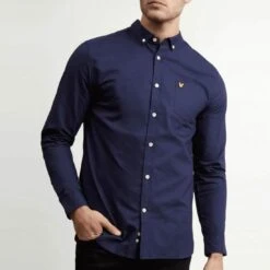 Lyle & Scott Regular Fit Oxford Shirt Dark Navy -Casa Moda Store lyle scott regular fit oxford shirt dark navy northern ireland belfast lisburn 332