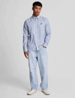Lyle & Scott Shepherd Check Shirt Crafted Blue/White -Casa Moda Store lyle scott shepherd check shirt crafted blue white northern ireland belfast lisburn 960