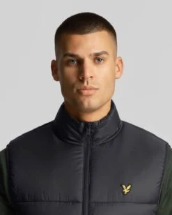 Lyle & Scott Wadded Gilet Body Warmer Black -Casa Moda Store lyle scott wadded gilet body warmer black northern ireland belfast lisburn 163