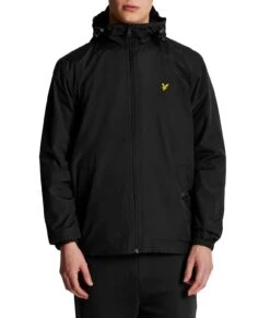 Lyle & Scott Zip Through Hooded Jacket Black