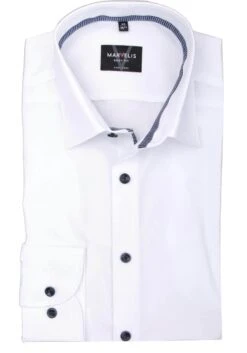 Marvelis Men's Body Fit (Slim Fit) Dress Shirt 7502/54/00 White