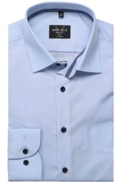 Marvelis Men's Body Fit (Slim Fit) Dress Shirt 7502/54/13 Blue