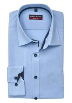 Marvelis Men's Body Fit (Slim Fit) Dress Shirt 7534/34/13 Blue