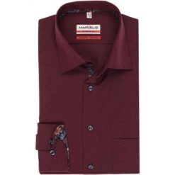 Marvelis- Modern Fit Shirt - Non Iron - Dark Red