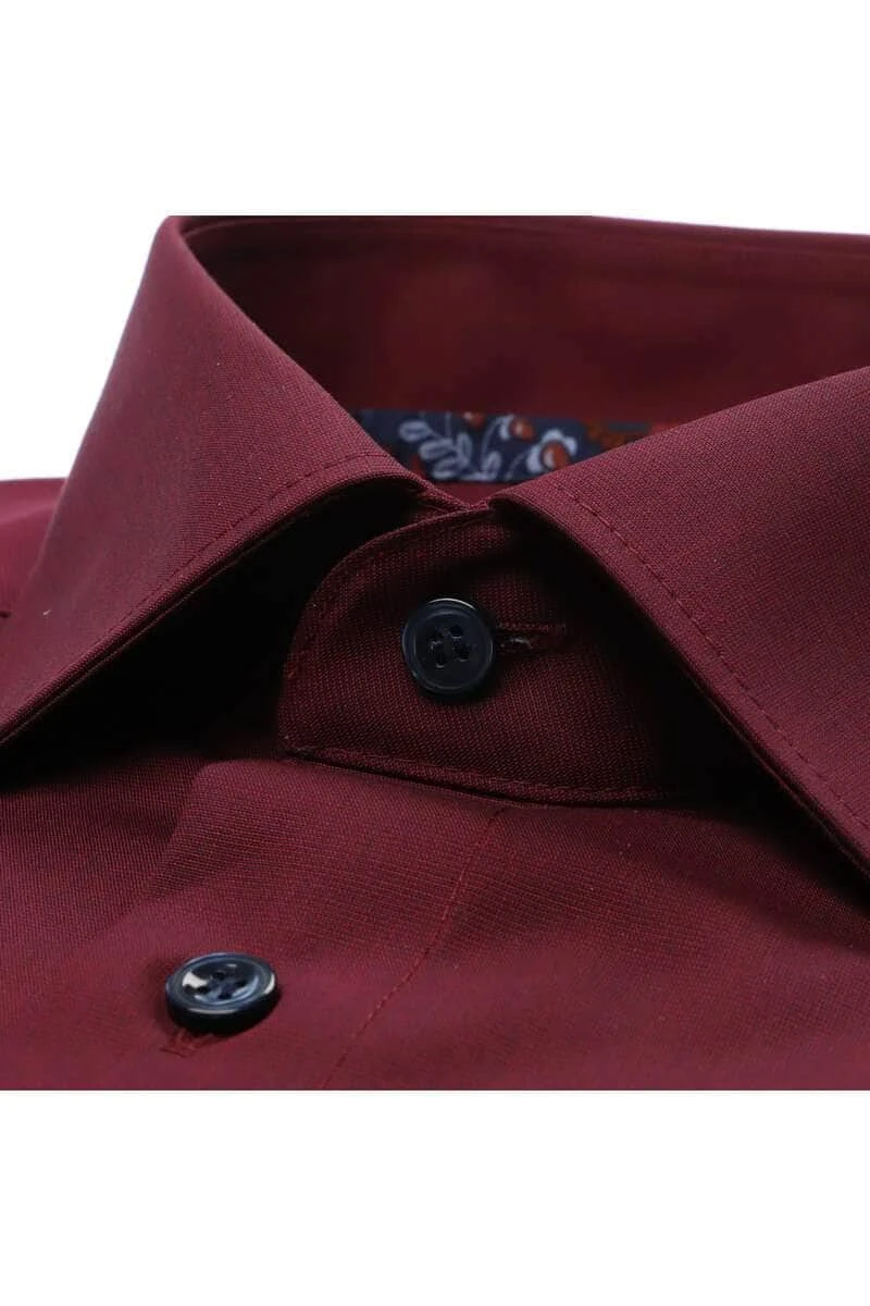 Marvelis- Modern Fit Shirt - Non Iron - Dark Red 4 Marvelis- Modern Fit Shirt - Non Iron - Dark Red - Image 2