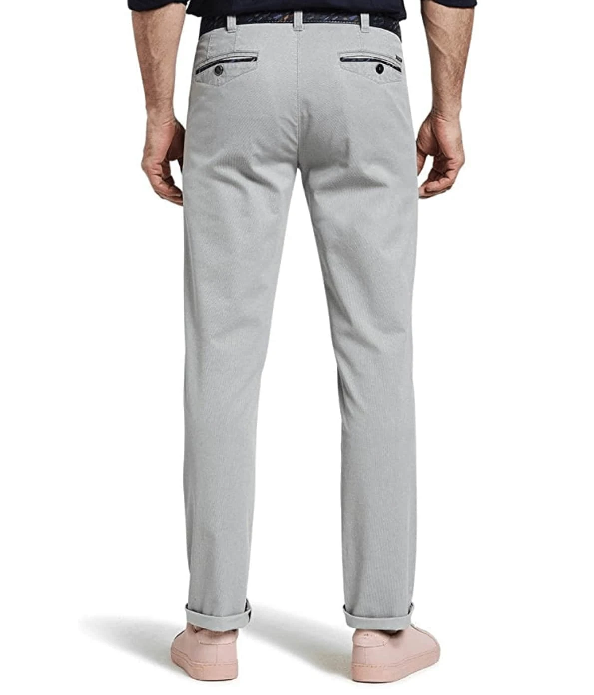 Meyer Chicago Cotton Chino Trousers Light Grey 4 Meyer Chicago Cotton Chino Trousers Light Grey - Image 2