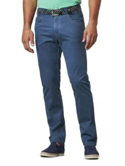 Meyer Mens New York Chino Trousers Blue