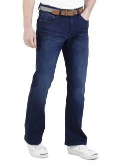 Mish Mash Men's Jeans Gabbro Bootcut Stretch Dark Blue