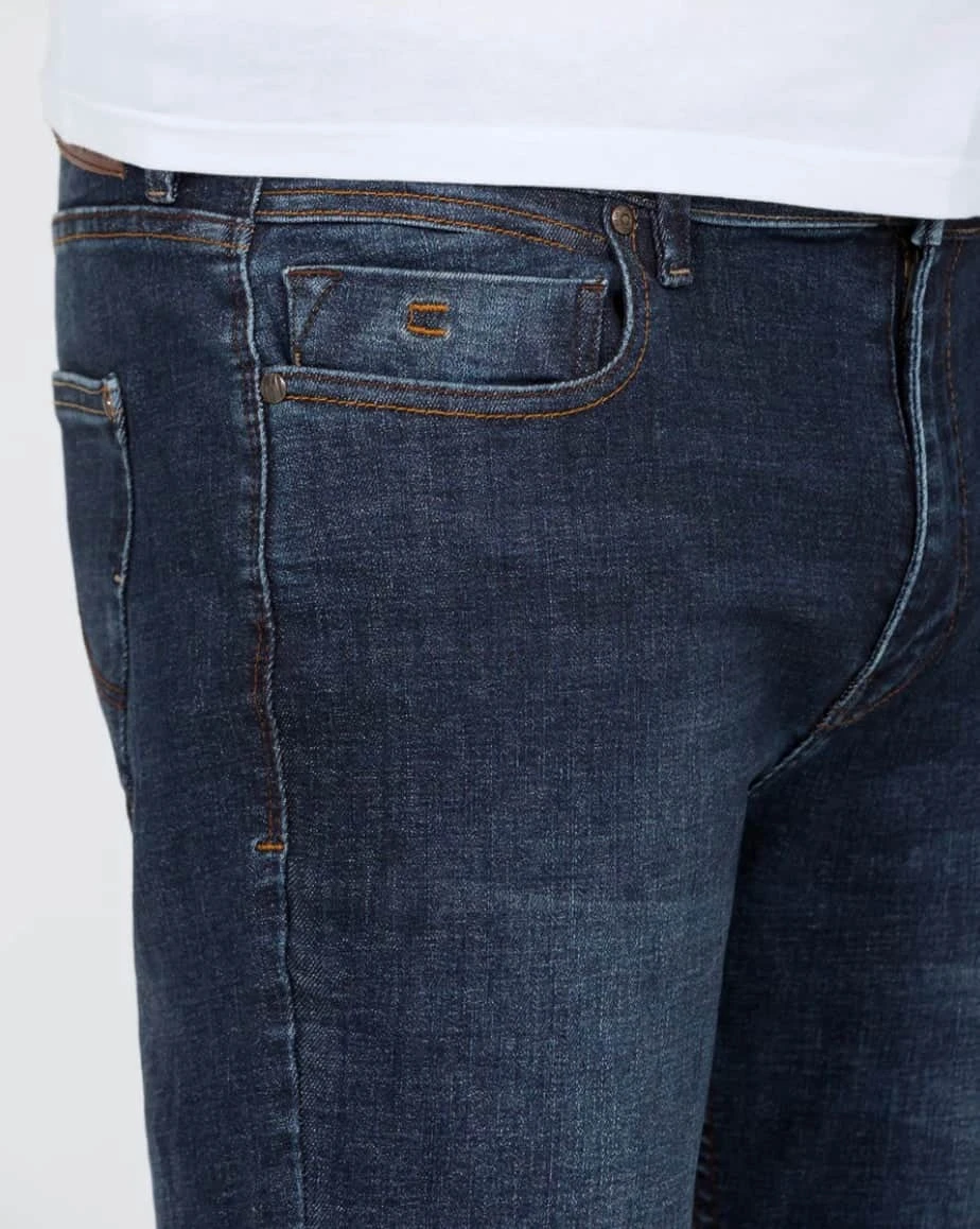 Mish Mash Mens Santana Straight Leg Jeans Dark Blue 7 Mish Mash Mens Santana Straight Leg Jeans Dark Blue - Image 5