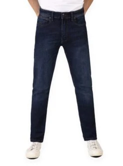Mish Mash Mens Santana Straight Leg Jeans Dark Blue