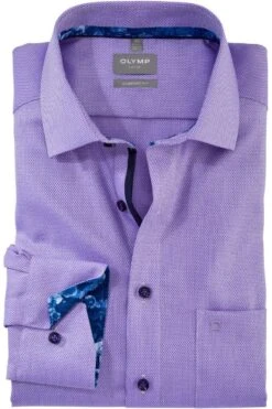 Olymp Men's Dress Shirt Comfort Fit 1082/34/94 Purple