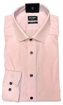 Olymp Men's Dress Shirt Modern Fit 3815/01/31 Pink
