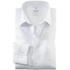 Olymp Mens Formal Dress Shirt Comfort Fit White