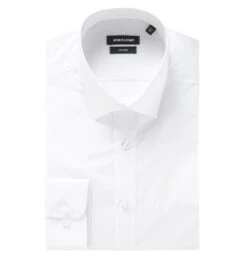Remus Uomo Dress Shirt 18300 01 Tapered Fit Long Sleeve White