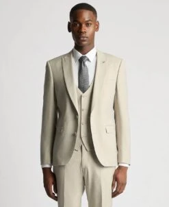 Remus Uomo Mens Slim Fit Stretch Mix & Match Suit Stone