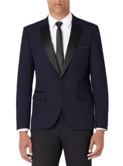 Remus Uomo Men's Tuxedo Jacket Tapered Fit Paco 12163/79 Navy
