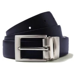 Remus Uomo Reversible Leather Belt Navy/Black