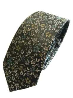 Remus Uomo Tie & Pocket Sqaure Set Floral Green