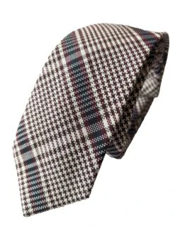 Remus Uomo Tie & Pocket Square Set Burgundy/Navy