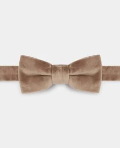 Remus Uomo Velvet Bow Tie Champagne Beige
