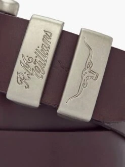RM Williams Drover Belt 1 1/2" 3 Piece Solid Hide Chestnut -Casa Moda Store rm williams drover belt 1 1 2 3 piece solid hide chestnut northern ireland belfast 140