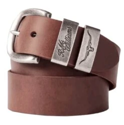 RM Williams Drover Leather Belt Bark