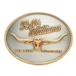 RM Williams Logo Buckle Silver/Gold
